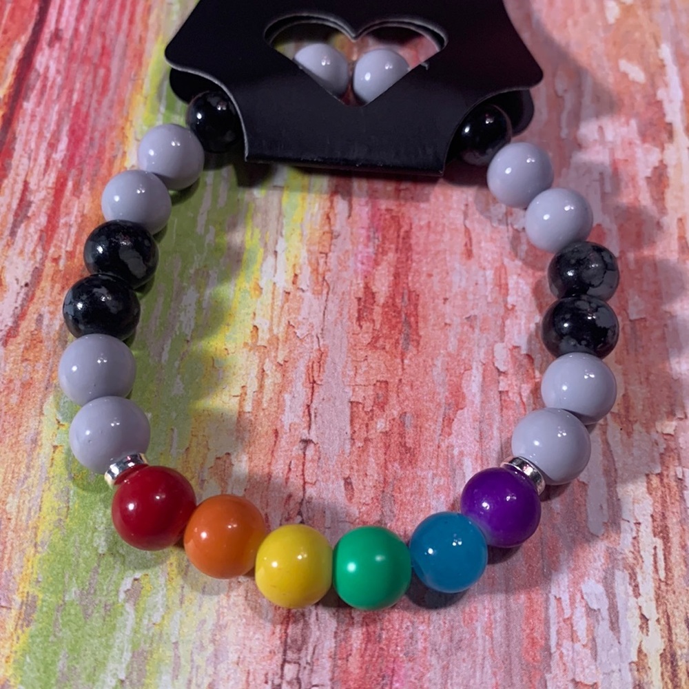 Rainbow stretch bracelet